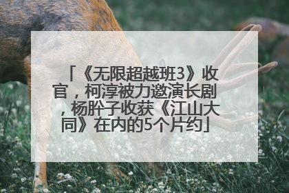 《无限超越班3》收官，柯淳被力邀演长剧，杨肸子收获《江山大同》在内的5个片约