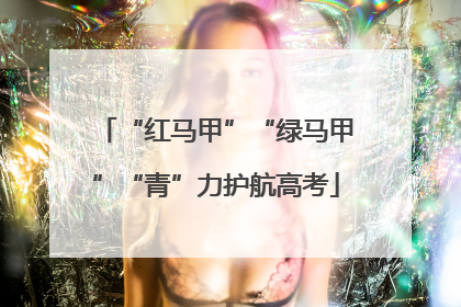 “红马甲”“绿马甲”“青”力护航高考