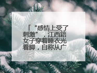 “感情上受了刺激”，江西籍女子穿着睡衣光着脚，自称从广州走到嘉禾，民辅警守护整晚