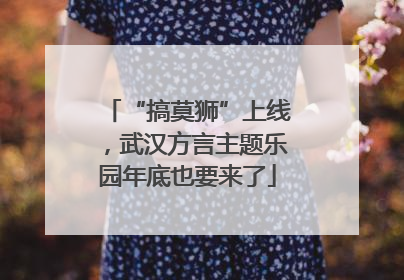 “搞莫狮”上线，武汉方言主题乐园年底也要来了