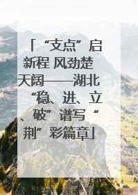 “支点”启新程 风劲楚天阔——湖北“稳、进、立、破”谱写“荆”彩篇章
