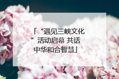 “遇见三峡文化”活动启幕 共话中华和合智慧