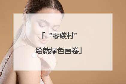 “零碳村” 绘就绿色画卷