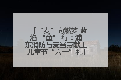“麦”向燃梦 蓝焰 “童” 行：浦东消防与麦当劳献上儿童节“六一”礼