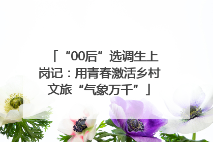 “00后”选调生上岗记：用青春激活乡村文旅“气象万千”