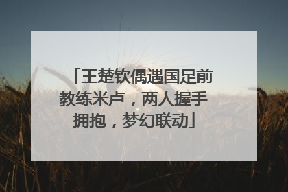 王楚钦偶遇国足前教练米卢，两人握手拥抱，梦幻联动