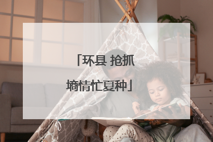 环县 抢抓墒情忙夏种
