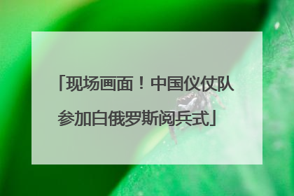 现场画面！中国仪仗队参加白俄罗斯阅兵式