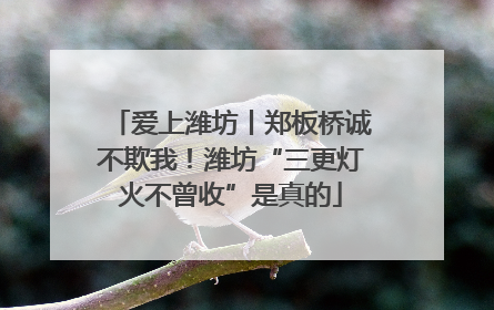爱上潍坊丨郑板桥诚不欺我！潍坊“三更灯火不曾收”是真的