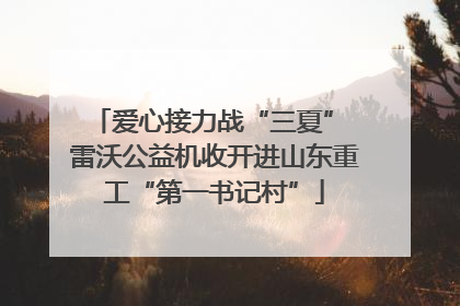 爱心接力战“三夏” 雷沃公益机收开进山东重工“第一书记村”