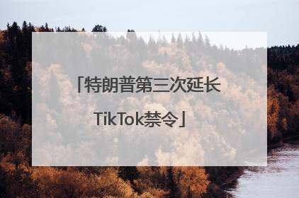 特朗普第三次延长TikTok禁令