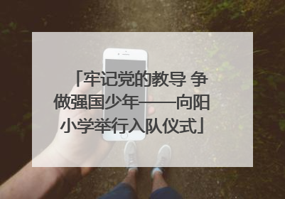 牢记党的教导 争做强国少年——向阳小学举行入队仪式