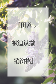 田蓉，被追认撤销资格