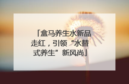 盒马养生水新品走红，引领“水替式养生”新风尚