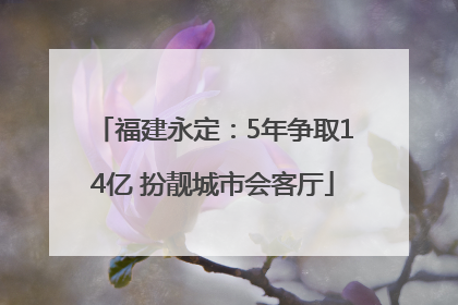 福建永定：5年争取14亿 扮靓城市会客厅