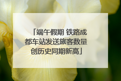 端午假期 铁路成都车站发送旅客数量创历史同期新高