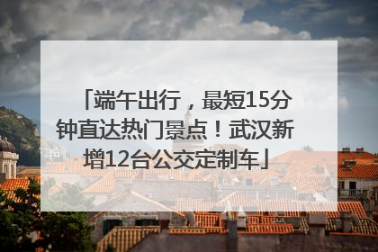 端午出行，最短15分钟直达热门景点！武汉新增12台公交定制车