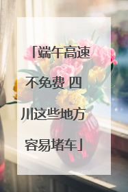 端午高速不免费 四川这些地方容易堵车