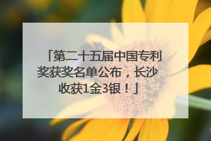 第二十五届中国专利奖获奖名单公布，长沙收获1金3银！