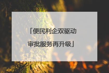 便民利企双驱动 审批服务再升级