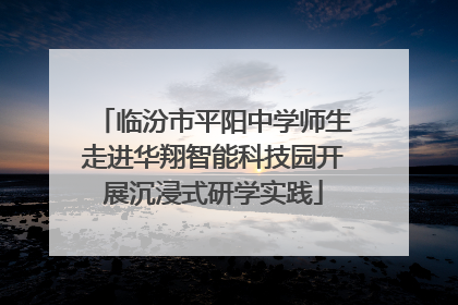 临汾市平阳中学师生走进华翔智能科技园开展沉浸式研学实践