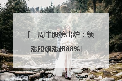 一周牛股榜出炉：领涨股飙涨超88%