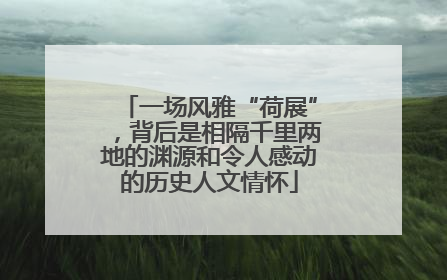 一场风雅“荷展”，背后是相隔千里两地的渊源和令人感动的历史人文情怀