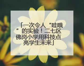 一次令人“哇哦”的实验！二七区佛岗小学用科技点亮学生未来