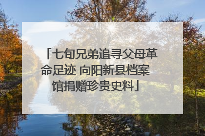 七旬兄弟追寻父母革命足迹 向阳新县档案馆捐赠珍贵史料
