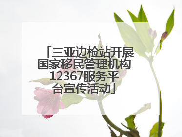 三亚边检站开展国家移民管理机构12367服务平台宣传活动