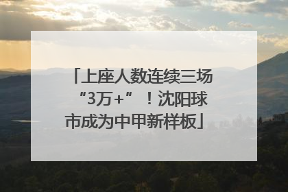 上座人数连续三场“3万+”！沈阳球市成为中甲新样板