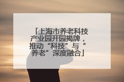 上海市养老科技产业园开园揭牌，推动“科技”与“养老”深度融合