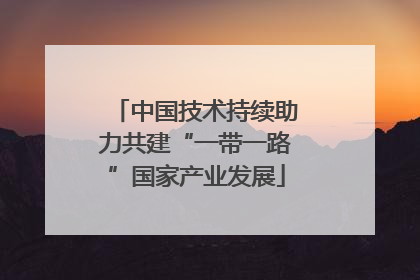 中国技术持续助力共建“一带一路”国家产业发展