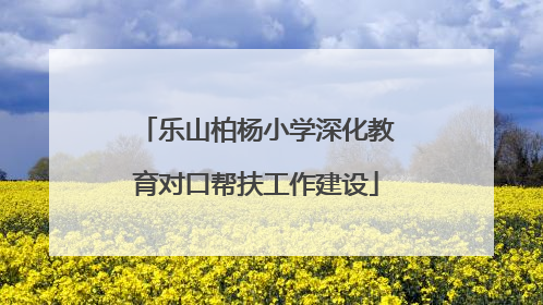 乐山柏杨小学深化教育对口帮扶工作建设