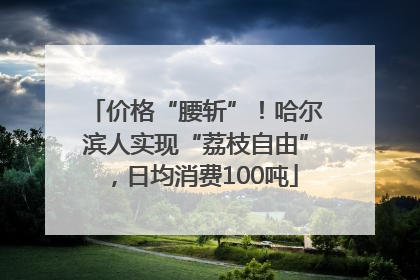 价格“腰斩”！哈尔滨人实现“荔枝自由”，日均消费100吨