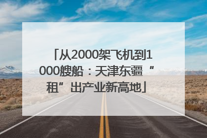 从2000架飞机到1000艘船：天津东疆“租”出产业新高地