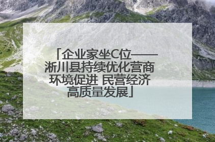 企业家坐C位——淅川县持续优化营商环境促进 民营经济高质量发展
