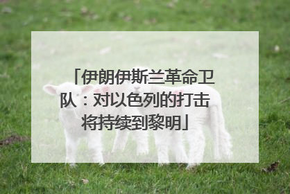 伊朗伊斯兰革命卫队：对以色列的打击将持续到黎明