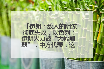 伊朗：敌人的阴谋彻底失败，以色列：伊朗火力被“大幅削弱”；中方代表：这次不能再有欺骗