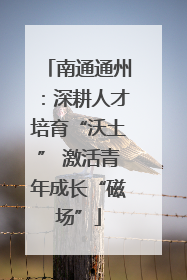 南通通州：深耕人才培育“沃土” 激活青年成长“磁场”