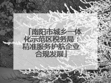 南阳市城乡一体化示范区税务局：精准服务护航企业合规发展