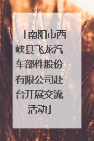 南阳市西峡县飞龙汽车部件股份有限公司赴台开展交流活动
