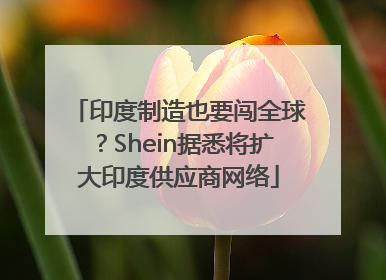印度制造也要闯全球？Shein据悉将扩大印度供应商网络