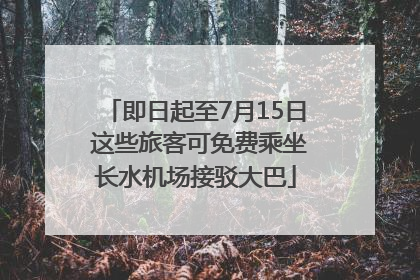 即日起至7月15日 这些旅客可免费乘坐长水机场接驳大巴