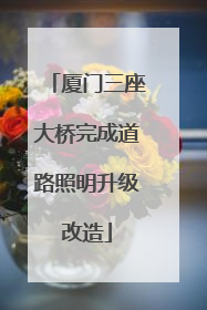厦门三座大桥完成道路照明升级改造
