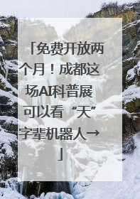 免费开放两个月！成都这场AI科普展可以看“天”字辈机器人→