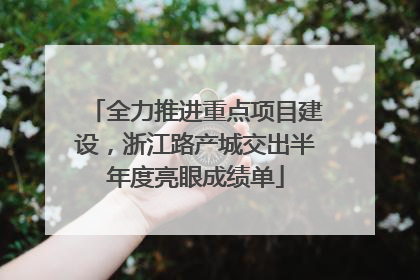 全力推进重点项目建设，浙江路产城交出半年度亮眼成绩单