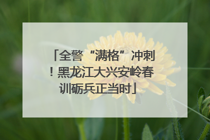 全警“满格”冲刺！黑龙江大兴安岭春训砺兵正当时