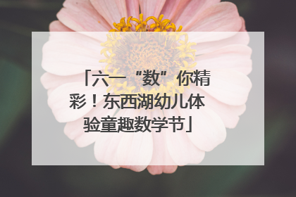 六一“数”你精彩！东西湖幼儿体验童趣数学节