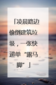 凌晨路边偷倒建筑垃圾，一张快递单“露马脚”